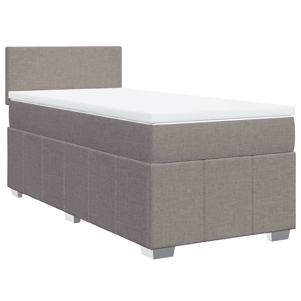 Giroletto a Molle con Materasso Tortora 90x200 cm inTessuto | homemem39