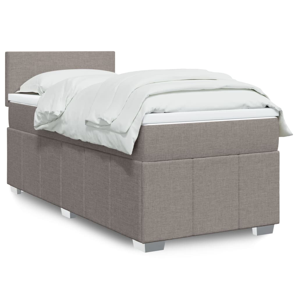 Giroletto a Molle con Materasso Tortora 90x200 cm inTessuto | homemem39