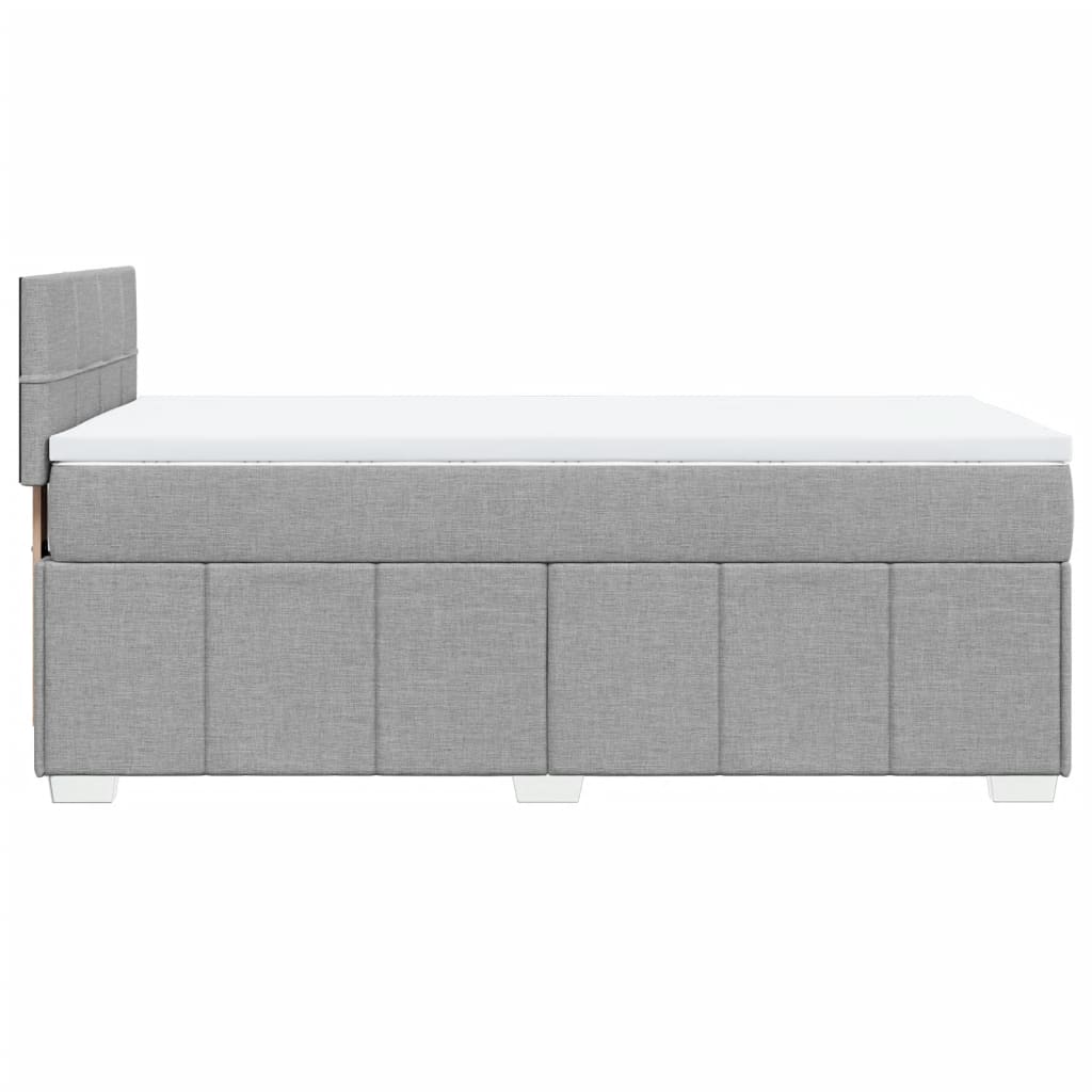 Giroletto a Molle con Materasso Grigio Chiaro 90x200 cm Tessuto | homemem39