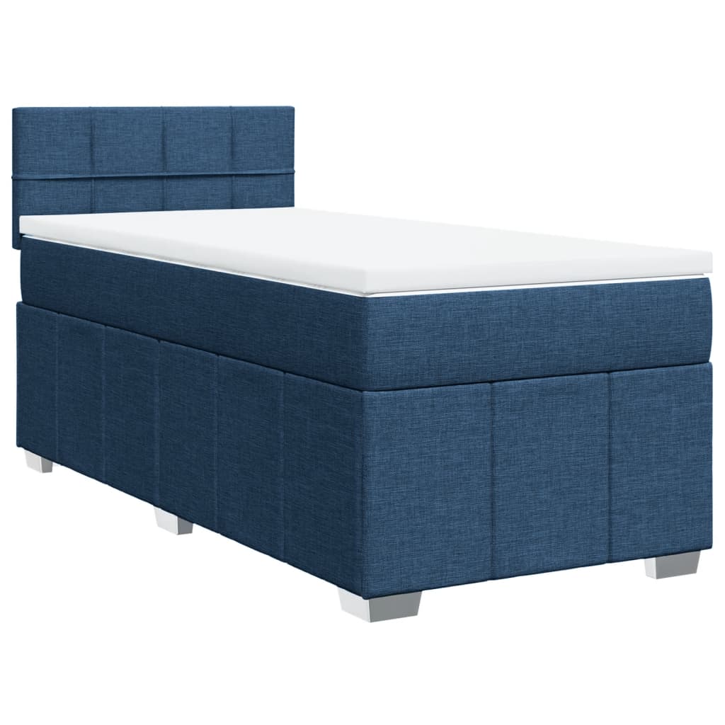 Giroletto a Molle con Materasso Blu 90x200 cm inTessuto | homemem39