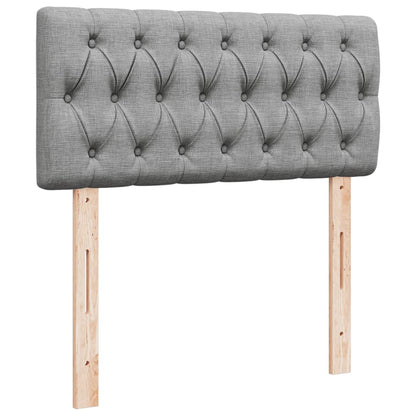 Giroletto a Molle con Materasso Grigio Chiaro 90x200 cm Tessuto | homemem39