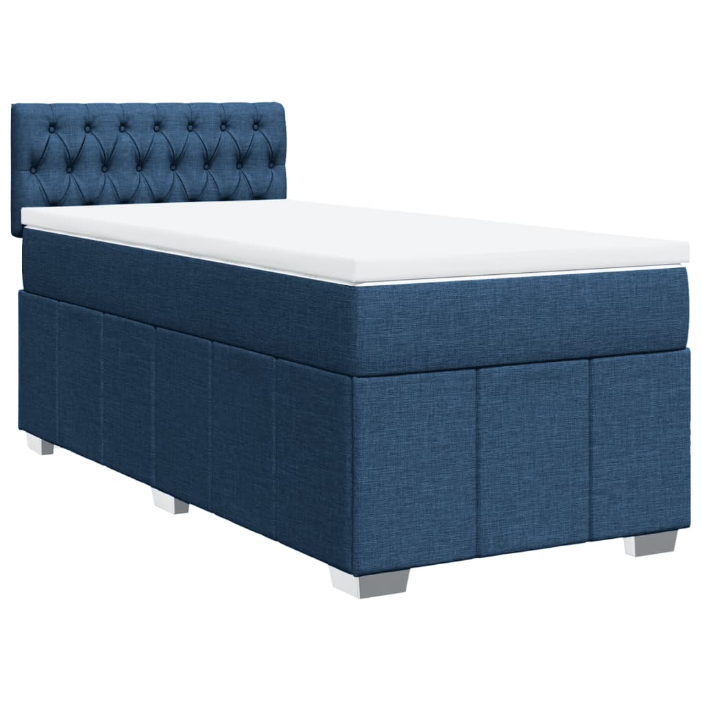 Giroletto a Molle con Materasso Blu 90x200 cm inTessuto | homemem39