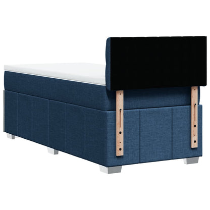 Giroletto a Molle con Materasso Blu 90x200 cm inTessuto | homemem39