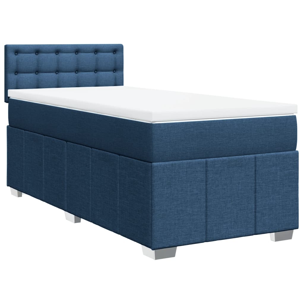 Giroletto a Molle con Materasso Blu 90x200 cm inTessuto | homemem39