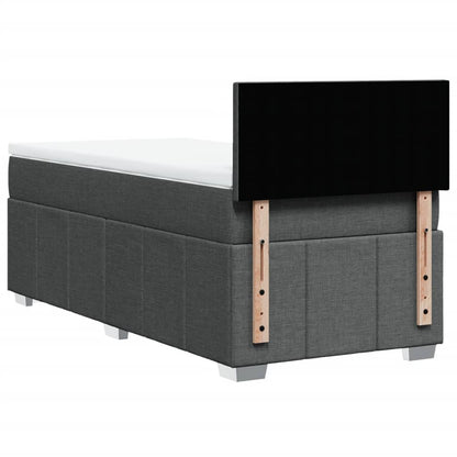 Giroletto a Molle con Materasso Grigio Scuro 100x200 cm Tessuto | homemem39