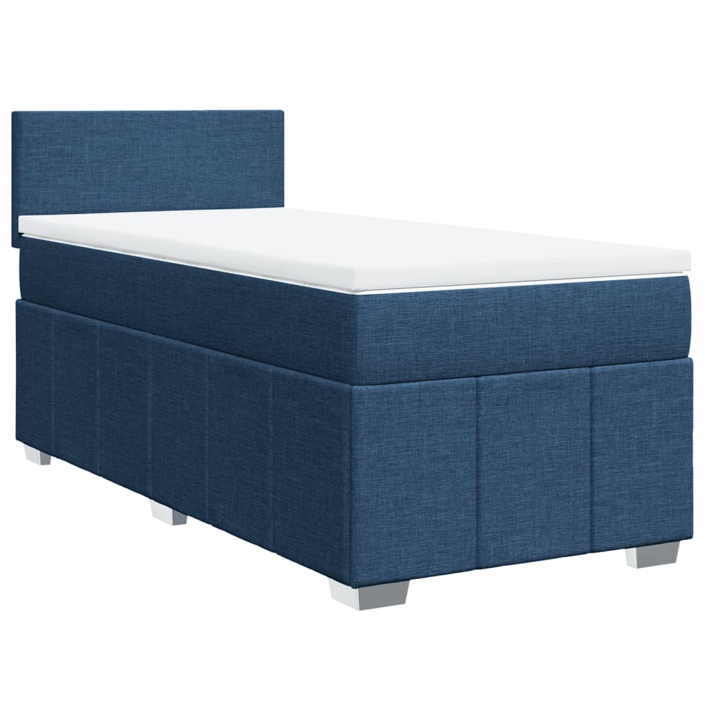 Giroletto a Molle con Materasso Blu 100x200 cm in Tessuto | homemem39