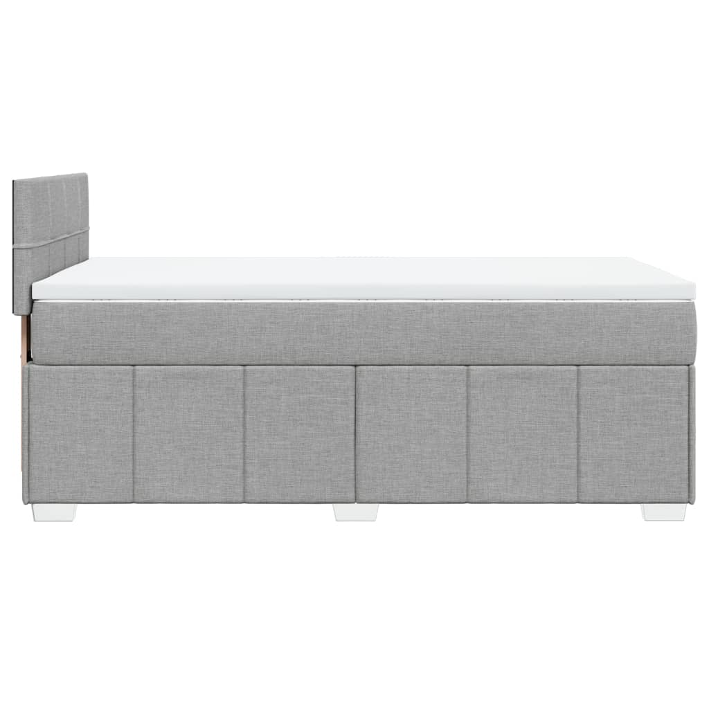 Giroletto a Molle con Materasso Grigio Chiaro100x200 cm Tessuto | homemem39