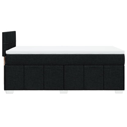 Giroletto a Molle con Materasso Nero 100x200 cm in Tessuto
