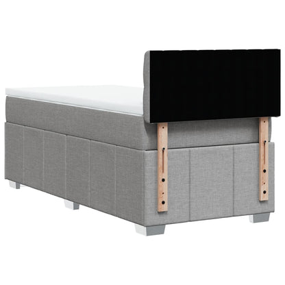 Giroletto a Molle con Materasso Grigio Chiaro100x200 cm Tessuto | homemem39