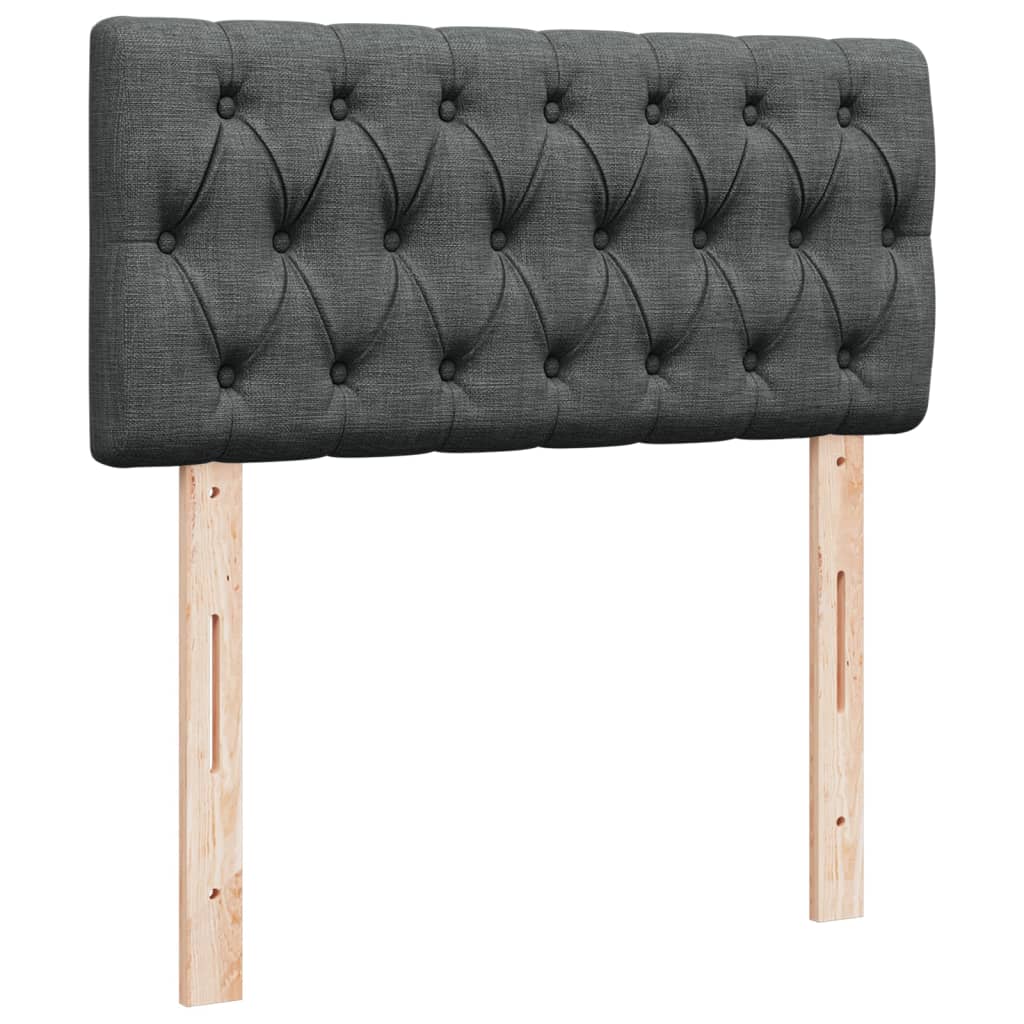 Giroletto a Molle con Materasso Grigio Scuro 100x200 cm Tessuto | homemem39