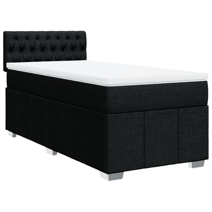 Giroletto a Molle con Materasso Nero 100x200 cm in Tessuto | homemem39