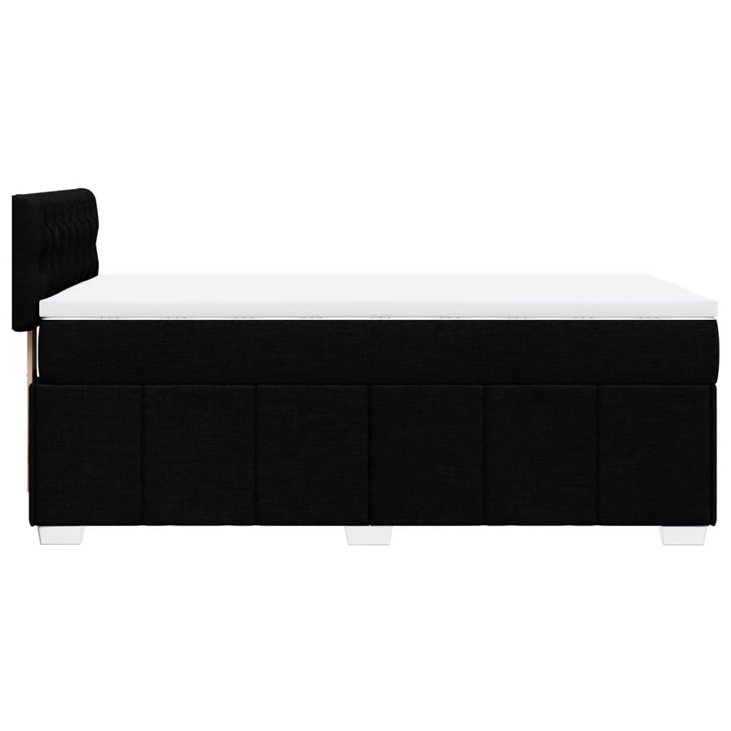 Giroletto a Molle con Materasso Nero 100x200 cm in Tessuto | homemem39