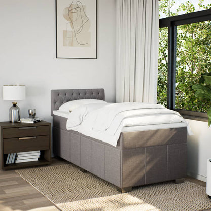 Giroletto a Molle con Materasso Tortora 100x200 cm in Tessuto | homemem39