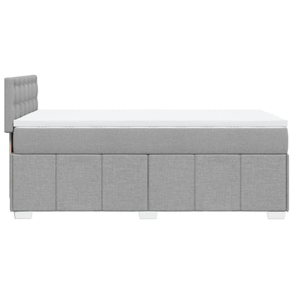 Giroletto a Molle con Materasso Grigio Chiaro100x200 cm Tessuto | homemem39