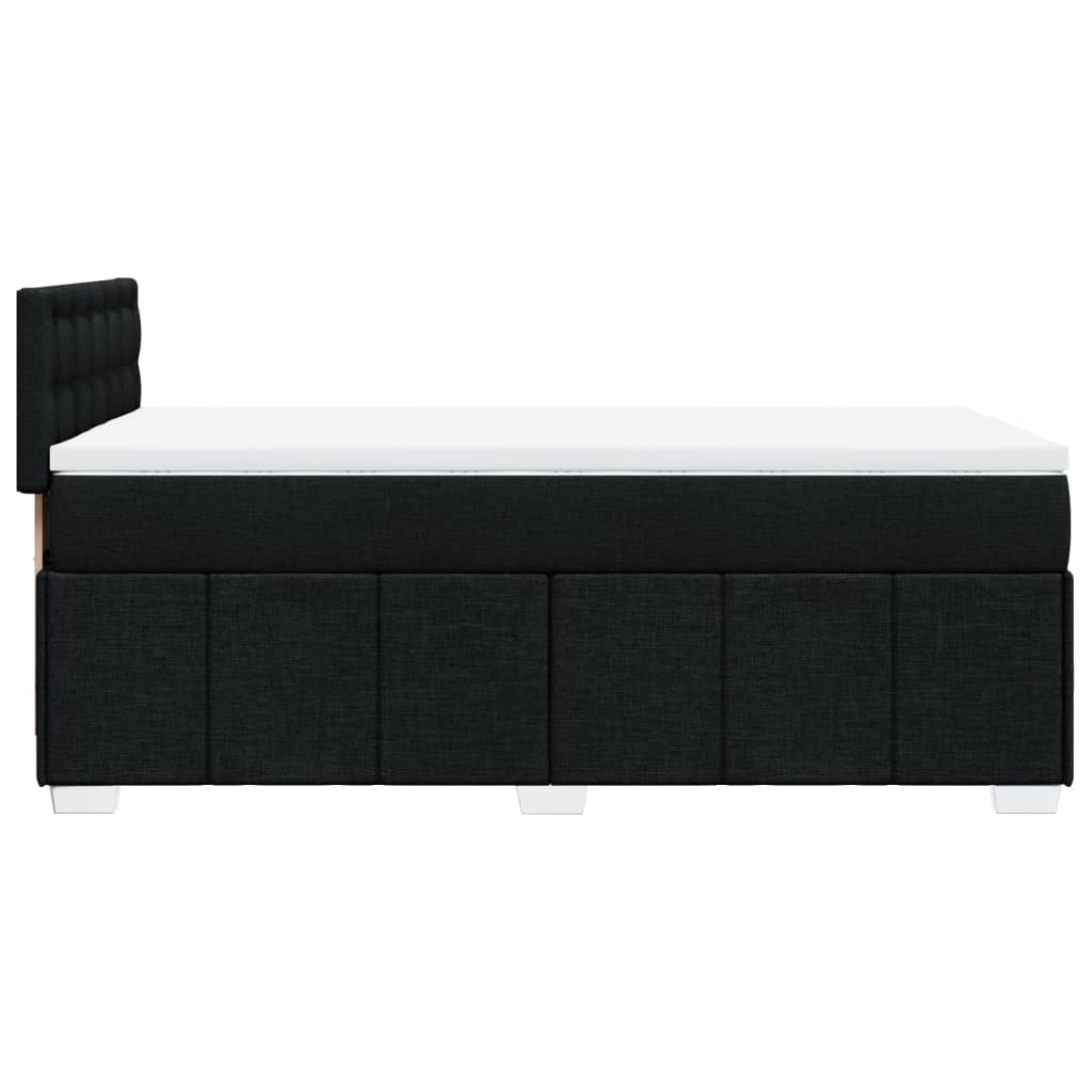 Giroletto a Molle con Materasso Nero 100x200 cm in Tessuto | homemem39