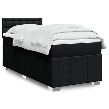 Giroletto a Molle con Materasso Nero 100x200 cm in Tessuto | homemem39
