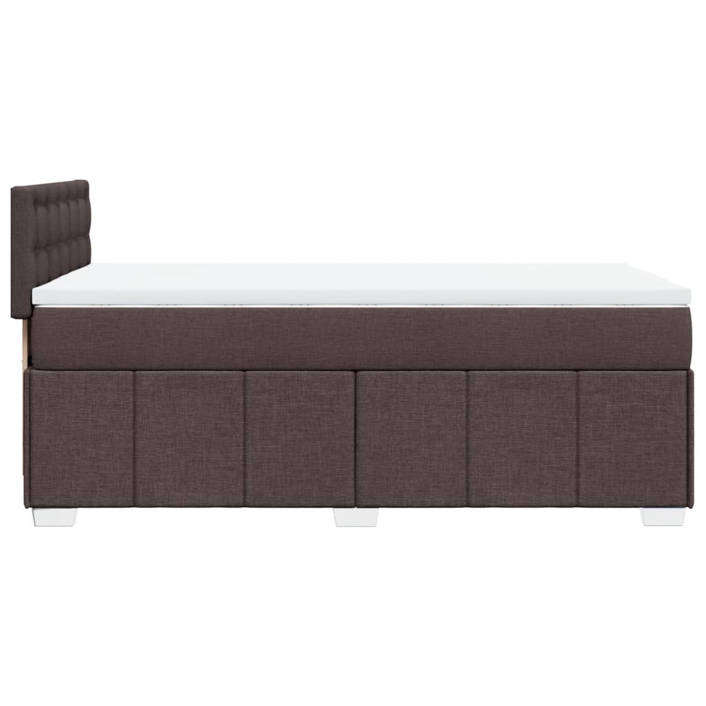 Giroletto a Molle con Materasso Marrone Scuro 100x200cm Tessuto | homemem39