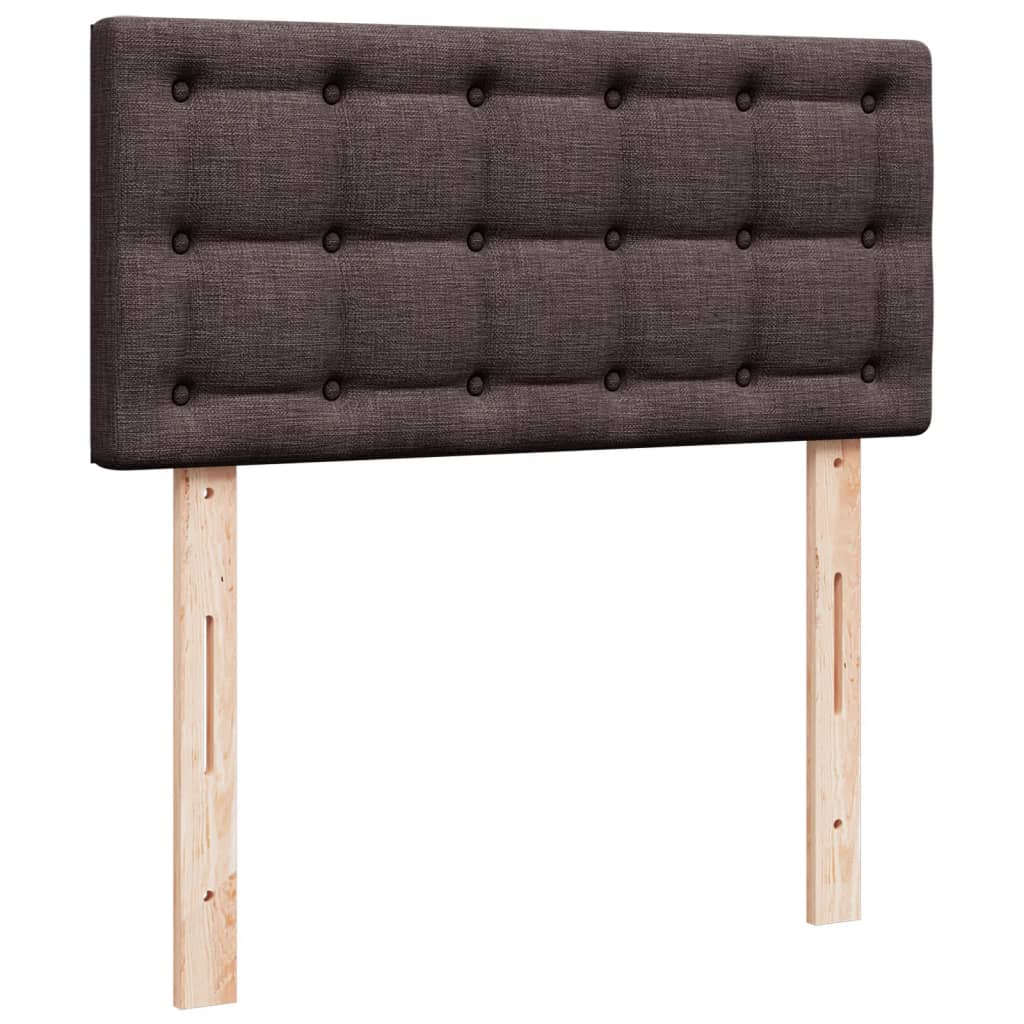 Giroletto a Molle con Materasso Marrone Scuro 100x200cm Tessuto | homemem39