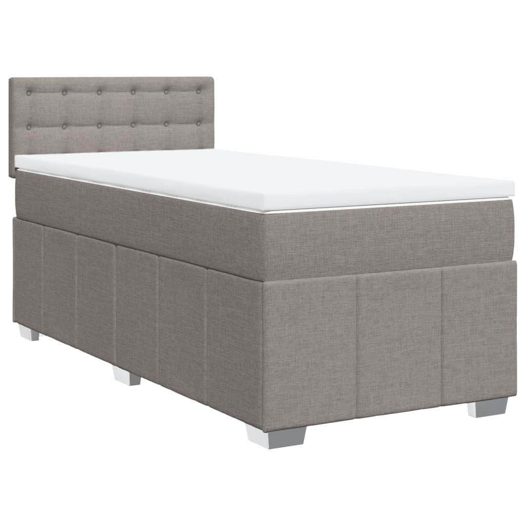 Giroletto a Molle con Materasso Tortora 100x200 cm in Tessuto | homemem39