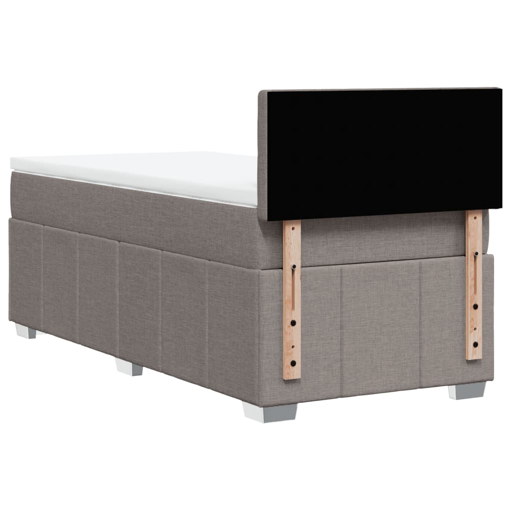 Giroletto a Molle con Materasso Tortora 100x200 cm in Tessuto | homemem39