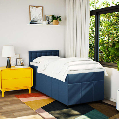 Giroletto a Molle con Materasso Blu 100x200 cm in Tessuto | homemem39