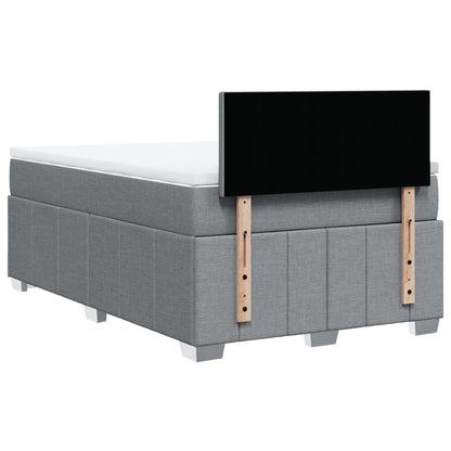 Giroletto a Molle con Materasso Grigio Chiaro 120x190cm Tessuto | homemem39