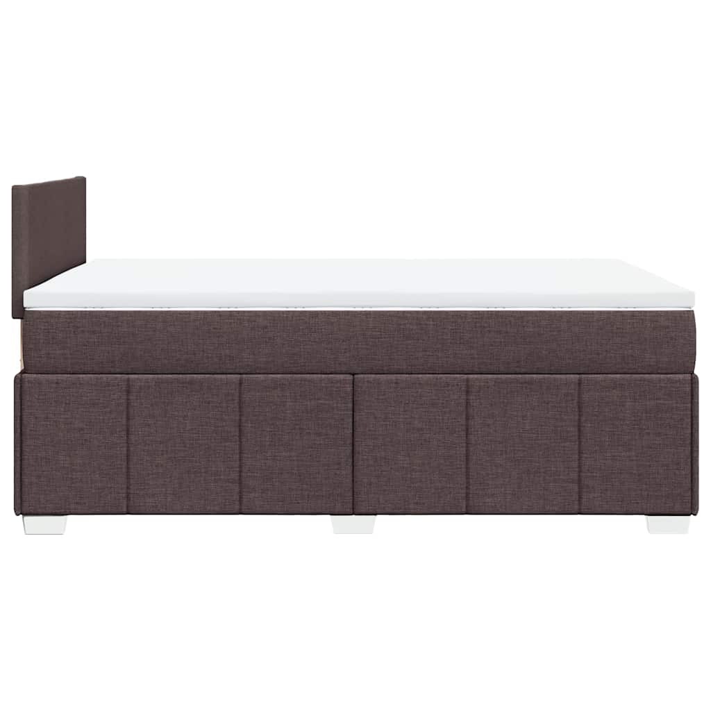 Giroletto a Molle con Materasso Marrone Scuro 120x190cm Tessuto | homemem39