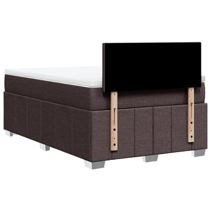 Giroletto a Molle con Materasso Marrone Scuro 120x190cm Tessuto | homemem39
