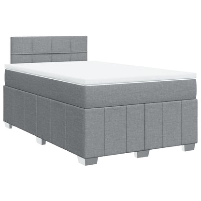 Giroletto a Molle con Materasso Grigio Chiaro 120x190cm Tessuto | homemem39