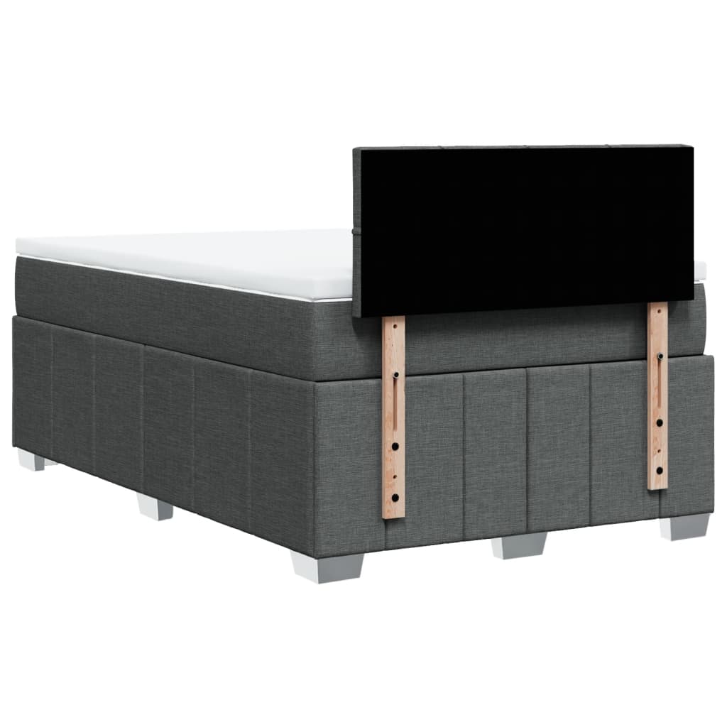 Giroletto a Molle con Materasso Grigio Scuro 120x190cm Tessuto | homemem39