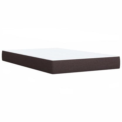 Giroletto a Molle con Materasso Marrone Scuro 120x190cm Tessuto | homemem39