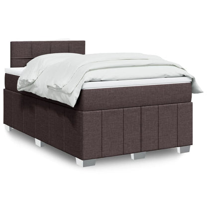 Giroletto a Molle con Materasso Marrone Scuro 120x190cm Tessuto | homemem39