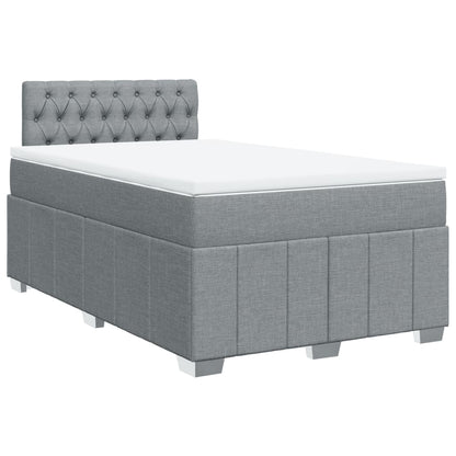 Giroletto a Molle con Materasso Grigio Chiaro 120x190cm Tessuto | homemem39