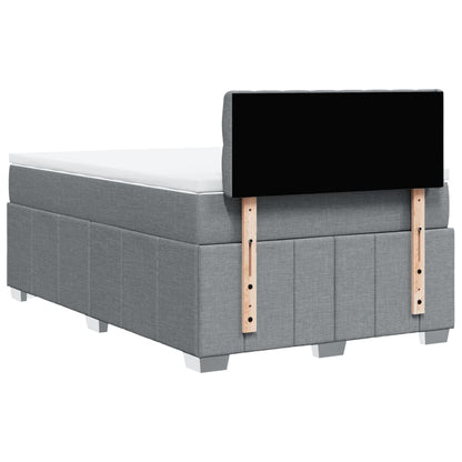 Giroletto a Molle con Materasso Grigio Chiaro 120x190cm Tessuto | homemem39