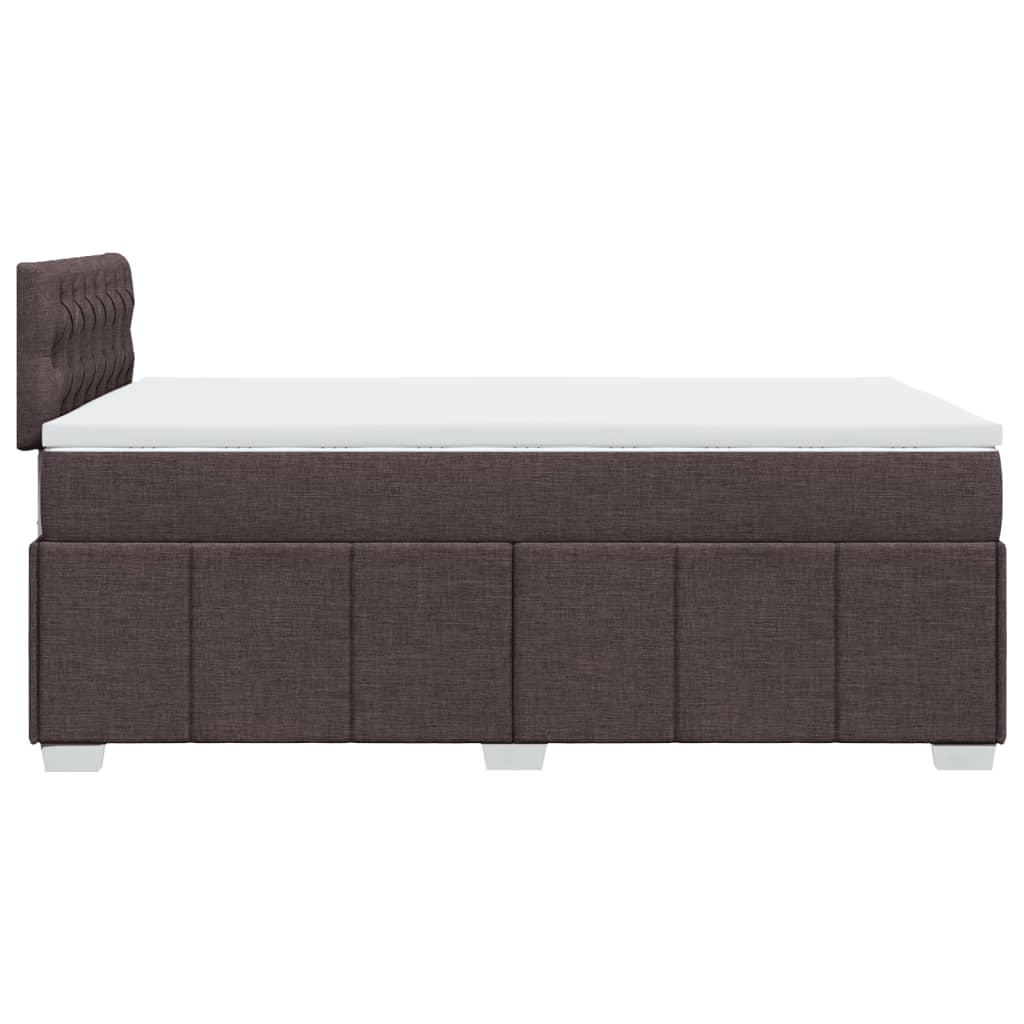 Giroletto a Molle con Materasso Marrone Scuro 120x190cm Tessuto | homemem39