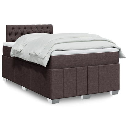 Giroletto a Molle con Materasso Marrone Scuro 120x190cm Tessuto | homemem39