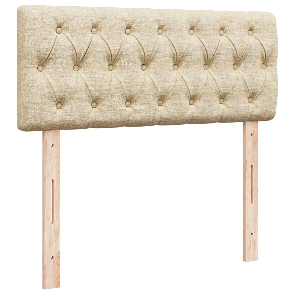 Giroletto a Molle con Materasso Crema 120x190 cm in Tessuto