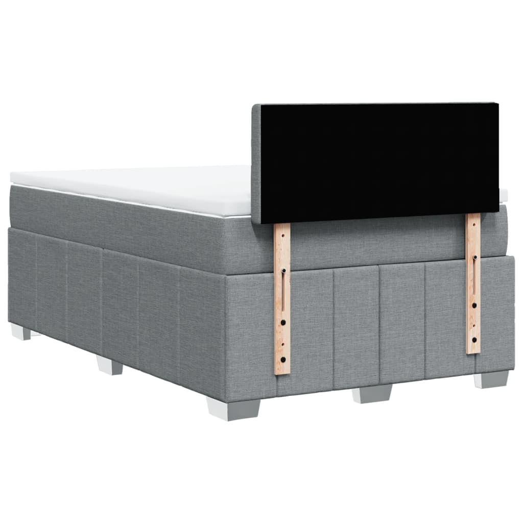 Giroletto a Molle con Materasso Grigio Chiaro 120x190cm Tessuto | homemem39