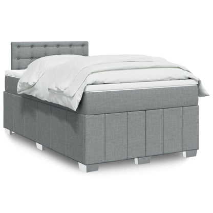 Giroletto a Molle con Materasso Grigio Chiaro 120x190cm Tessuto | homemem39