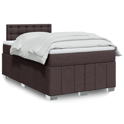 Giroletto a Molle con Materasso Marrone Scuro 120x190cm Tessuto | homemem39
