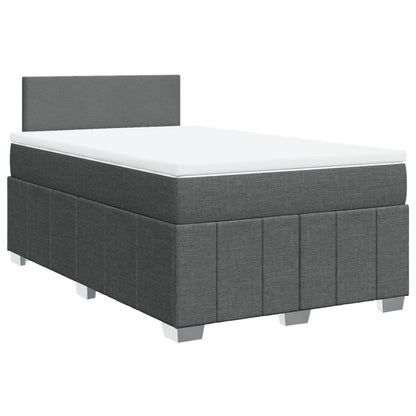 Giroletto a Molle con Materasso Grigio Scuro 120x200 cm Tessuto | homemem39