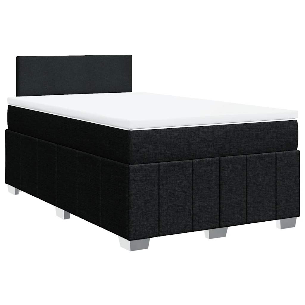 Giroletto a Molle con Materasso Nero 120x200 cm in Tessuto | homemem39