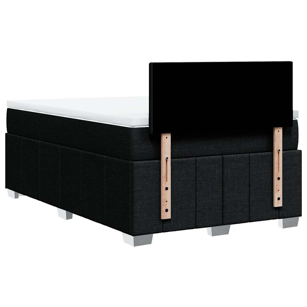 Giroletto a Molle con Materasso Nero 120x200 cm in Tessuto | homemem39