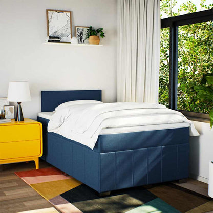 Giroletto a Molle con Materasso Blu 120x200 cm in Tessuto | homemem39