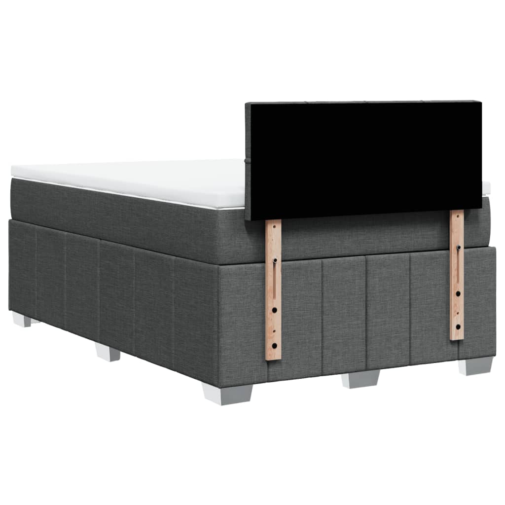 Giroletto a Molle con Materasso Grigio Scuro 120x200 cm Tessuto | homemem39