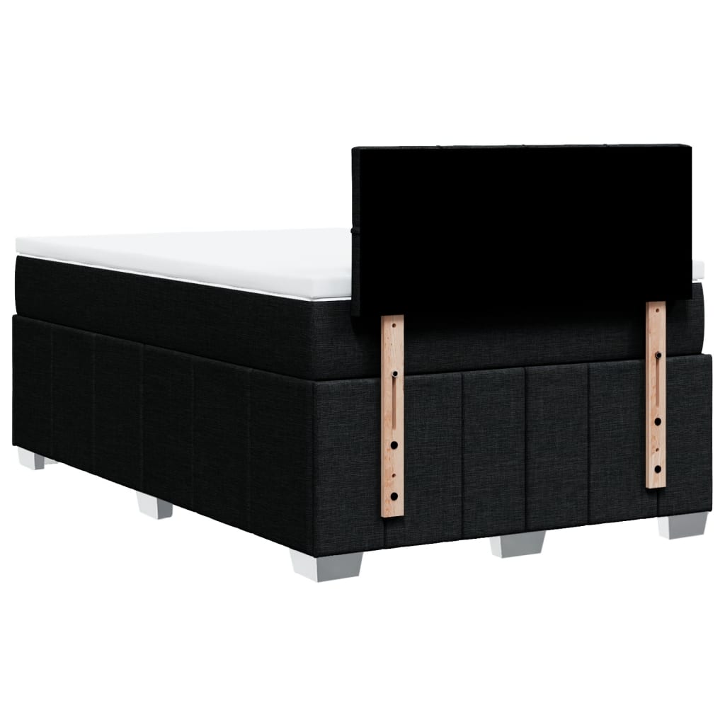 Giroletto a Molle con Materasso Nero 120x200 cm in Tessuto | homemem39