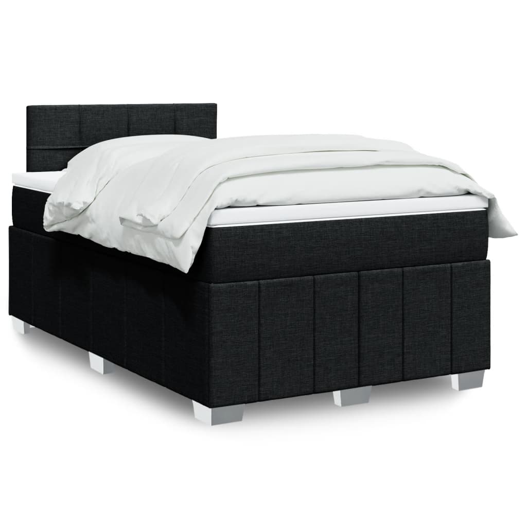 Giroletto a Molle con Materasso Nero 120x200 cm in Tessuto | homemem39