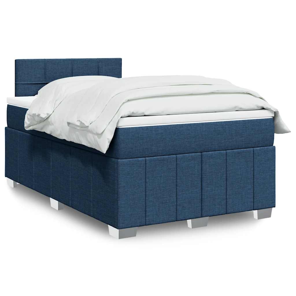 Giroletto a Molle con Materasso Blu 120x200 cm in Tessuto | homemem39