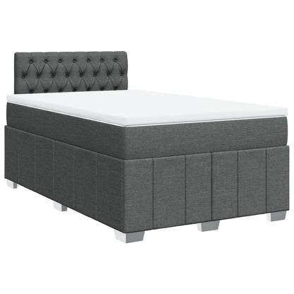 Giroletto a Molle con Materasso Grigio Scuro 120x200 cm Tessuto | homemem39