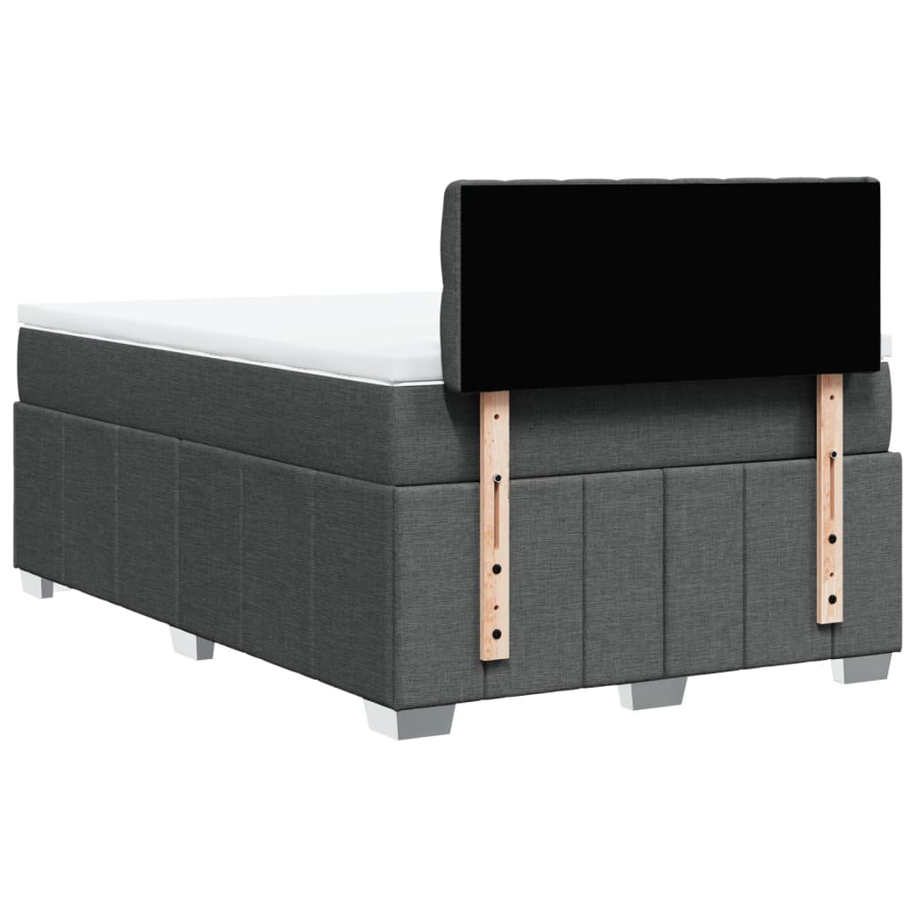 Giroletto a Molle con Materasso Grigio Scuro 120x200 cm Tessuto | homemem39